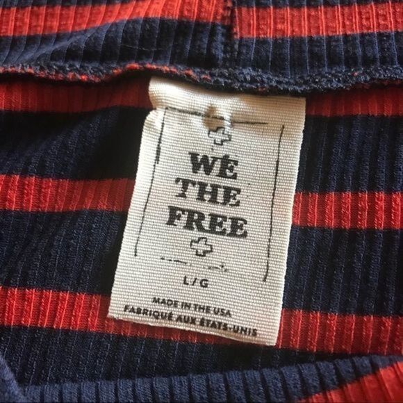 We The Free‎ Iris Off The Shoulder Pullover Striped Top NWOT L - Picture 10 of 13